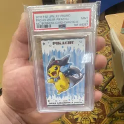 Pokemon 2016 Pikachu Mega Lizardon XY Promo MC Business Card Japanese PSA 9 - Image 1