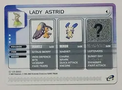 Pokemon Battle-e Card - Lady Astrid (129-B002)(Pokemon Ruby/Sapphire, 2003) - Image 1