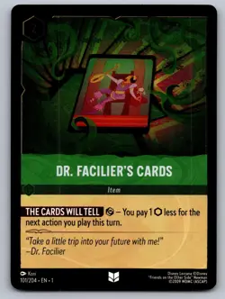 Dr. Facilier's Cards 101/204 Uncommon The First Chapter Lorcana Cold Foil NM - Image 1