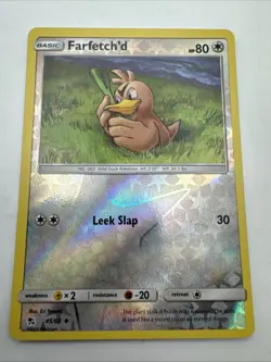 Pokemon Card Farfetch'd Hidden Fates Reverse Holo 45/68 Near Mint - Image 1