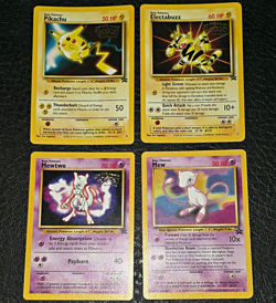 Pokemon Card Movie Promo Lot of 4 Pikachu Mewtwo Mew Electabuzz 1999 English - Image 1