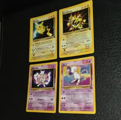 Pokemon Card Movie Promo Lot of 4 Pikachu Mewtwo Mew Electabuzz 1999 English - Image 3