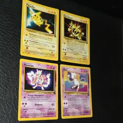 Pokemon Card Movie Promo Lot of 4 Pikachu Mewtwo Mew Electabuzz 1999 English - Image 4