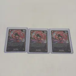 Son Goku Fb09-079 Rare Three (3) Card Lot! Dragon Ball Fusion World! - Image 1