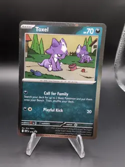 2026 ME04 Chaos Rising Black Star Promo Toxel MEP078 Cosmos Holo Rare Pokemon NM - Image 1