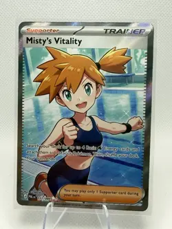 Misty's Vitality 111/084 Pitch Black Ultra Rare NM Pokemon TCG - Image 1