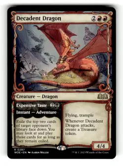 Decadent Dragon (Showcase) Wilds of Eldraine 287 Near Mint - Image 1