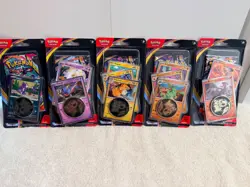 5-pack Pokemon TCG blister lot -Toxel, Zacian, Pawmot, Mimikyu, Flygon, Reshiram - Image 1