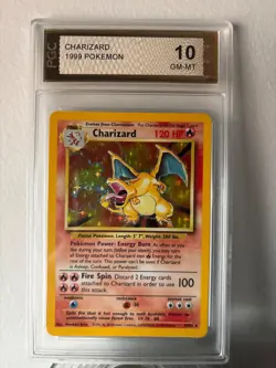 Pokemon Charizard Holo 1999 PGC Mint 10 (#4/102) - Image 1
