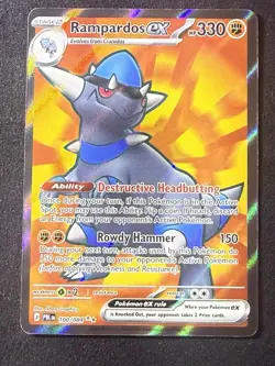 Rampardos Ex 100/084 Full Art Ultra Rare - Pitch Black - Pokemon TCG - NM - Image 1