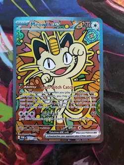 Pokemon TCG Perfect Order Meowth EX Special Illustration Rare SIR #121/088 - Image 1