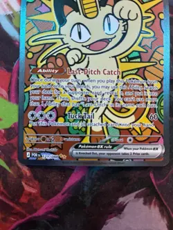 Pokemon TCG Perfect Order Meowth EX Special Illustration Rare SIR #121/088 - Image 2