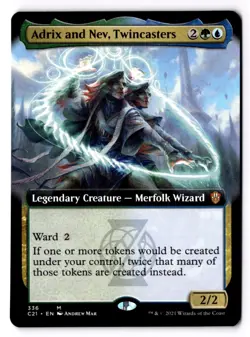 Adrix and Nev, Twincasters (Extended Art) 336 Commander 2021 NM - Image 1