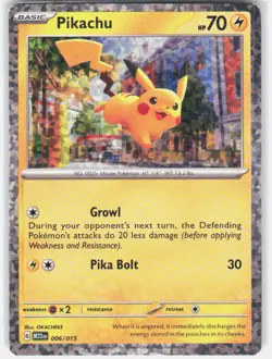 Pikachu 006/015 holo Promo McDonald's Collection 2023 Pokemon Holo Near Mint - Image 1