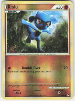 Riolu 50/95 Uncommon Call of Legends Pokemon Reverse Holo Near Mint - Image 1