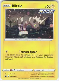 Blitzle SWSH173 Holo Promo Sword & Shield Promo Pokemon Holo Near Mint - Image 1