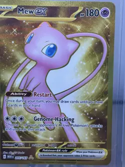Pokemon Company Mew ex 205/165 SV 151 Hyper Rare Gold Holo Full Art Eng - Image 1