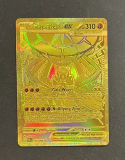 Pokemon Mega Zygarde EX 124/088 Gold Hyper Rare Perfect Order Near Mint - Image 1