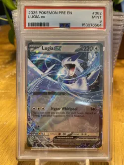 Pokemon TCG LUGIA ex Prismatic Evolutions 082/131 PSA 9 Mint - Image 1