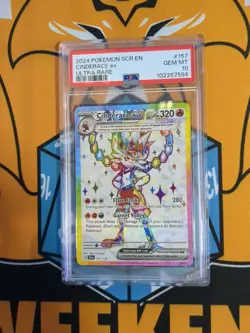 2024 POKEMON SCR EN-STELLAR CROWN ULTRA RARE #157 CINDERACE EX PSA 10 - Image 1