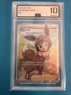 UZC Gem Mint 10 Pokemon TCG Poke Kid Shining Fates 070/072 Holo Ultra Rare - Image 1