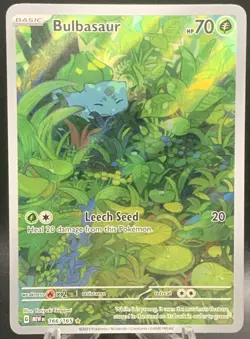 Bulbasaur 166/165 IR - Pokemon Scarlet & Violet 151 Illustration Rare Holo NM - Image 1