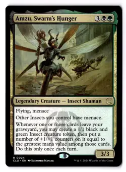 Amzu, Swarm's Hunger 24 R Ravnica: Clue Edition Near Mint - Image 1