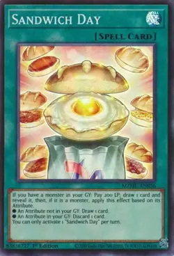 Sandwich Day - MZMU-EN056 - Super Rare - 1st Edition Near Mint, English Yugioh! - Image 1