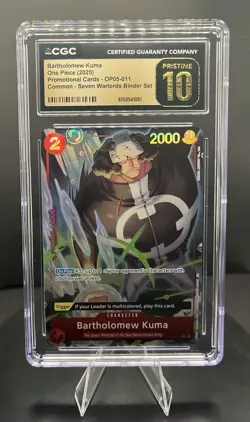 ⭐Bartholomew Kuma One Piece OP05-011 Seven Warlords Promo CGC PRISTINE 10⭐ - Image 1