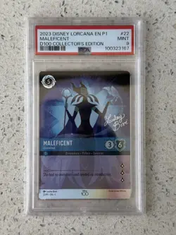 2023 Disney Lorcana En P1-Promo #22 Maleficent D100 Collector'S Edition PSA 9 - Image 1