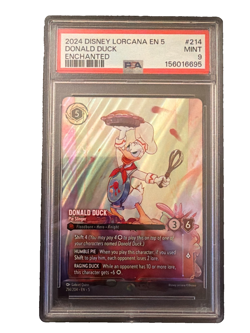 2024 Disney Lorcana - Donald Duck Pie Slinger - Enchanted #214/204 - PSA 9 - Image 1