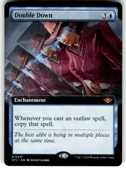MTG - Double Down (Extended Art) 317 - Outlaws of Thunder Junction NM - Image 1
