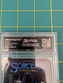 Sorcery Witherwing Hero Exclusive Foil Promo - PCG 8.5 Graded - Image 3