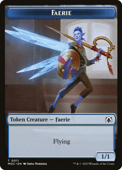 FAERIE // ELEMENTAL TOKEN x4 mtg NM Commander March of The Machine - Image 1