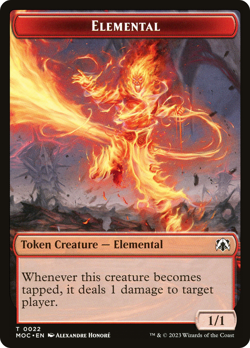 FAERIE // ELEMENTAL TOKEN x4 mtg NM Commander March of The Machine - Image 2