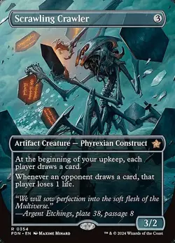 Magic The Gathering MTG SCRAWLING CRAWLER BORDERLESS Foundations NM Near Mint - Image 1