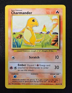 Pokemon -Charmander Base Set 46/102 Unlimited Common - Lightly Played - Image 1