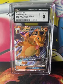 Pokemon TCG CGC 9 Charizard GX SM211 Holo Promo 250 HP English 2019 - Image 1