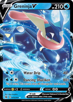 GRENINJA V 073/264 HOLO V RARE FUSION STRIKE LP POKEMON - Image 3