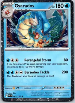 GYARADOS 043/193 R PALDEA EVOLVED POKEMON HOLO NM/M - Image 1