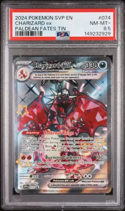 (PSA 8.5) Pokemon: Paldean Fates Tin – Charizard ex #SVP074 [Promo/Full Art] - Image 1