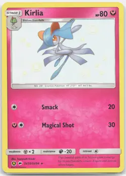 Kirlia SV35/SV94 Shiny Rare Hidden Fates Shiny Vault Pokemon Holo Near Mint - Image 1