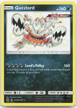 Guzzlord SV26/SV94 Shiny Rare Hidden Fates Shiny Vault Pokemon Holo Near Mint - Image 1