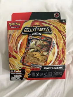 Pokemon Deluxe Battle Deck Ninetales ex Sealed 60 Cards Foil Deck Box Playmat - Image 1