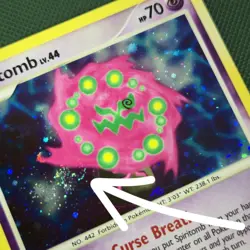 FART WHOLE SWIRL 🌀💫 BLEED Spiritomb 16/146 Legends Awakened Holo Pokemon Card - Image 1