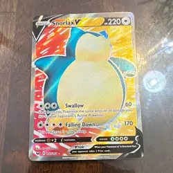 Pokemon Company Snorlax V Full Art 197/202 Sword & Shield Holo UR EN 2020 - Image 1