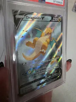 2021 POKEMON SWORD & SHIELD EVOLVING SKIES #192 FA/DRAGONITE V PSA 10 - Image 2