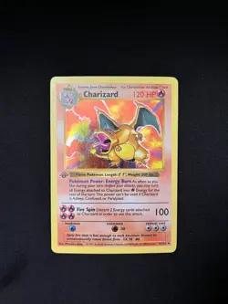 Pokemon Charizard Base Set 4/102 Holo 1st Edition Shadowless - Image 3