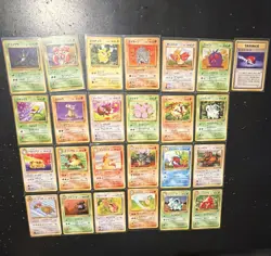 POKEMON - 1996 JAPANESE JUNGLE SET 25 CARDS - NEAR MINT - Image 1