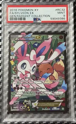 2016 Pokemon XY Generations Radiant Collection # RC32 Full Art Sylveon EX PSA 9 - Image 1